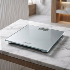 Omron digital weighing scale glass body model HN289