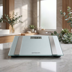 Omron digital weighing scale glass body model HN289