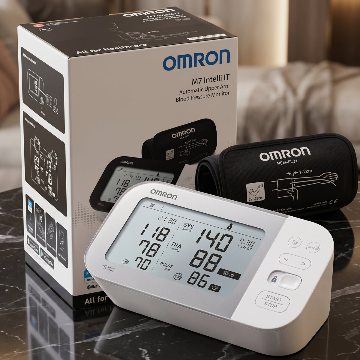 Omron M7 Automatic Blood Pressure Monitor with Bluetooth
